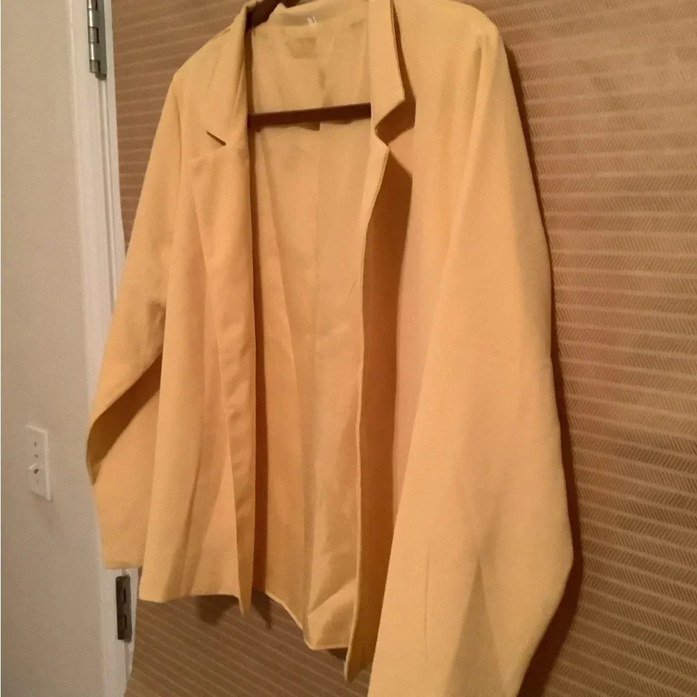 ~YELLOW BLAZER~2025 FASHION COLOR~LINED~LG - Picture 4 of 5